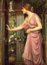 Waterhouse, Psyche entering Cupid's garden