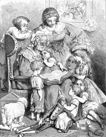 Grandma reading Fairy Tales, Gustave Dore