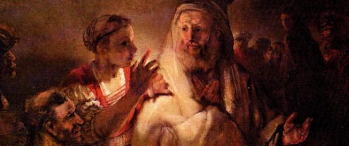 Peter Denying Christ, Rembrandt (1606-1669)