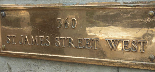 360 St. James address plaque