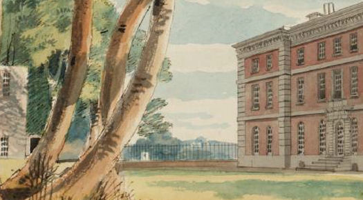 Turner, Radley Hall from North-West, cropped